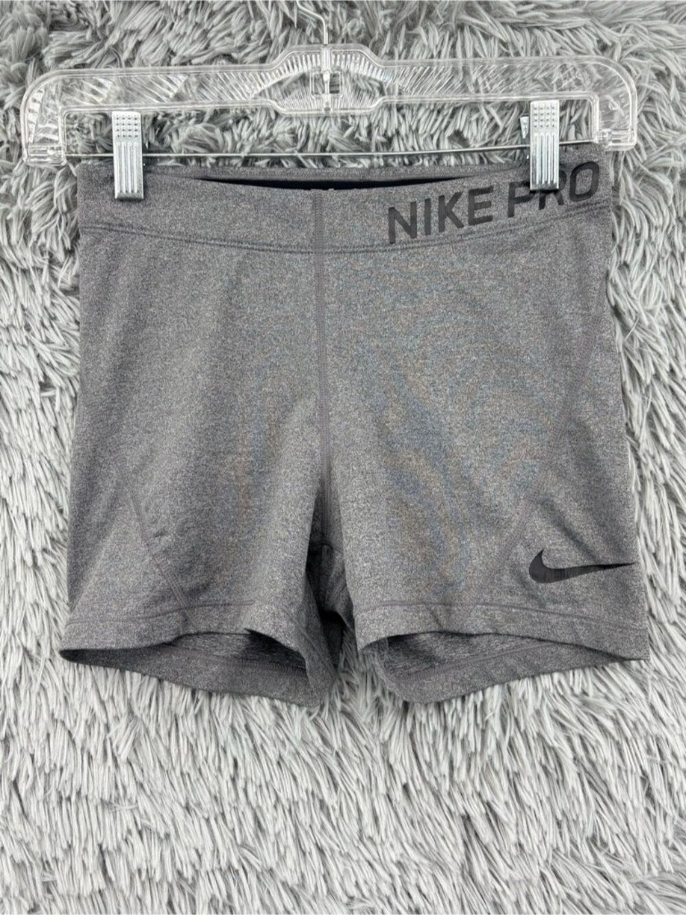 Nike Pro Shorts Womens Small Compression Dri Fit Gray Moisture Wicking